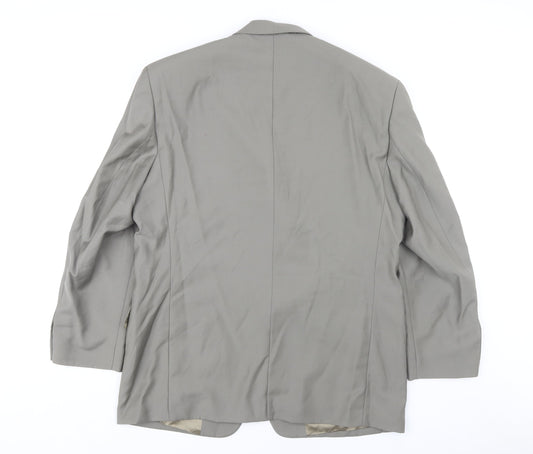 Pierre Cardin Men's Grey Wool Blazer - Size 42S