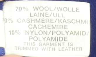 Cache D'Or Women's Blue Wool-Cashmere Jacket Size 12