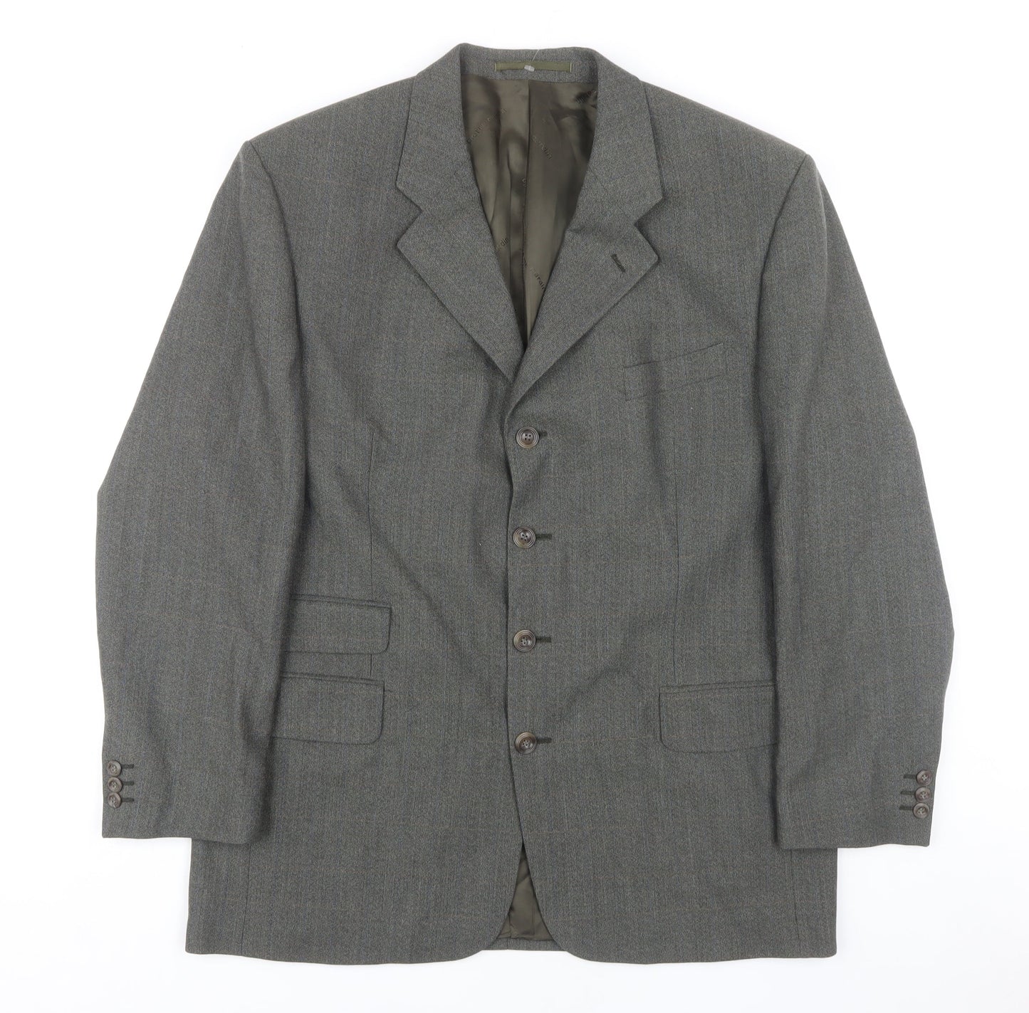 Pierre Cardin Men's Grey Wool Blazer, 44R, Formal Jacket