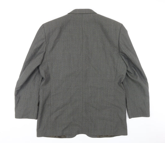 Pierre Cardin Men's Grey Wool Blazer, 44R, Formal Jacket