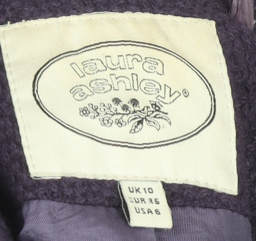 Laura Ashley Women’s Purple Wool Coat Size 10