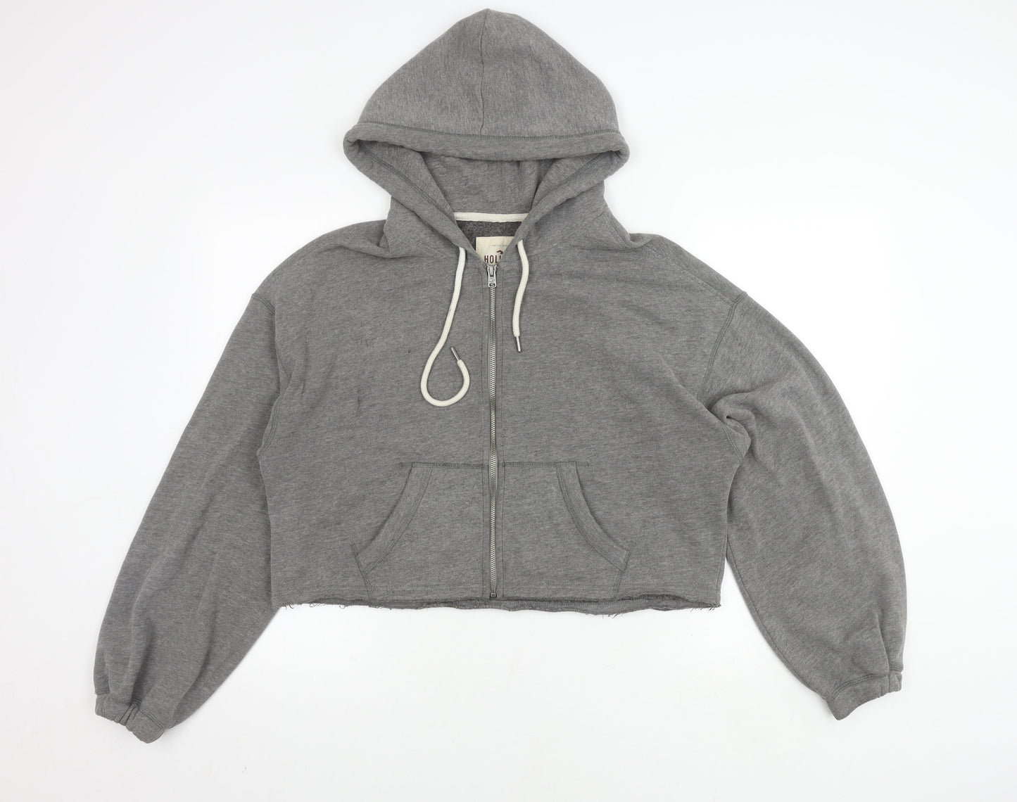 Hollister Women's Grey Cropped Jacket S