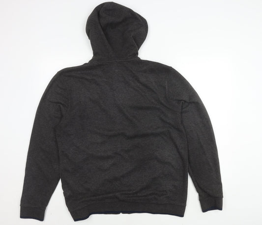 Racing Green Men's Grey Basic Jacket, L, Hooded Casual