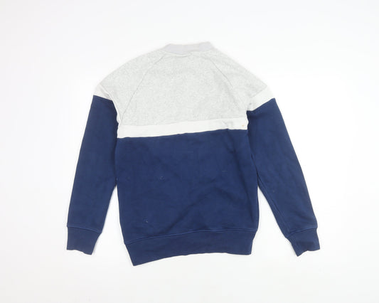 Adidas Men's Grey Blue Pullover Sweatshirt XS