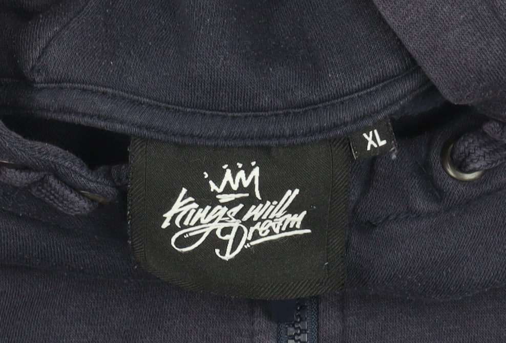 Additional view of Kings Will Dream boys’ blue xl basic jacket, full zip, hooded