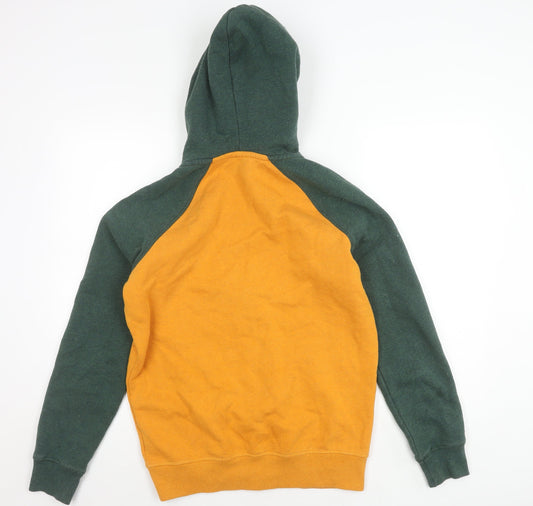 Superdry Men's Orange Green Hooded Jacket S