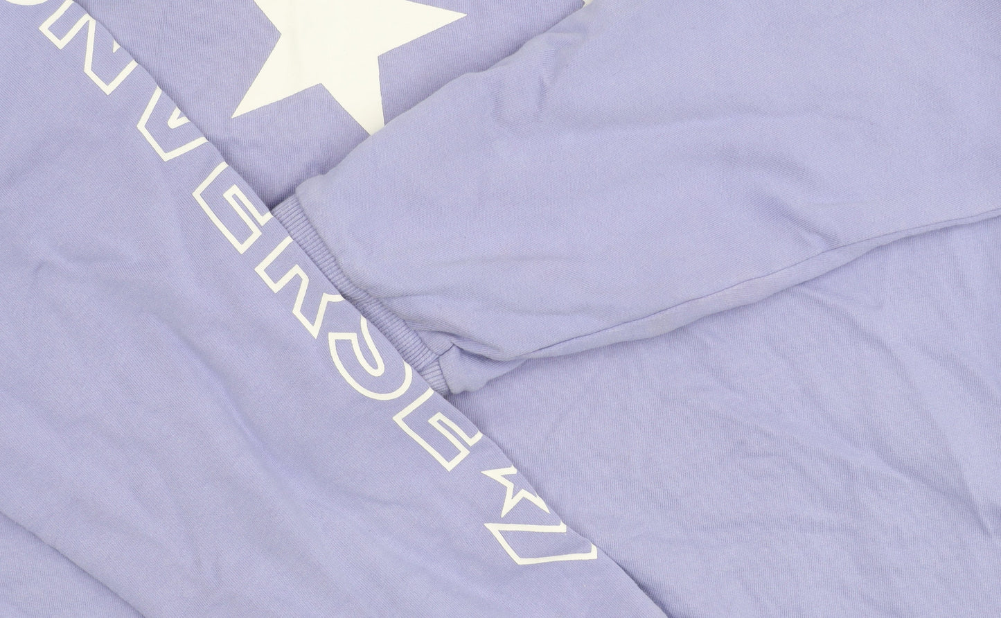Converse Men's Purple Pullover Sweatshirt, S, Logo Print