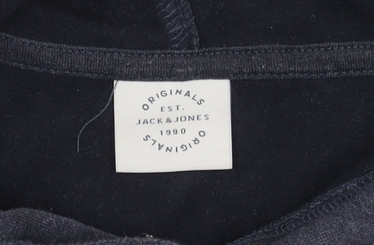Jack and Jones Men's Black S Pullover Logo Hoodie
