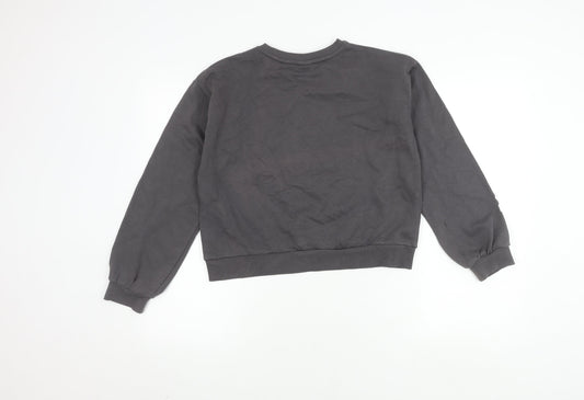 Primark Girls Grey Stitch Pullover Sweatshirt 12-13 Years
