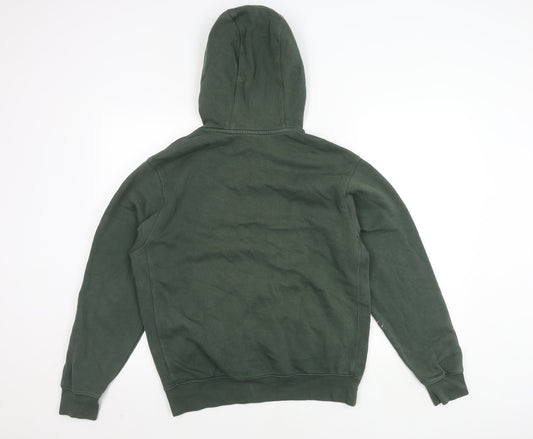 Nike Men's Green Pullover Hoodie S - Logo Design, Fleece