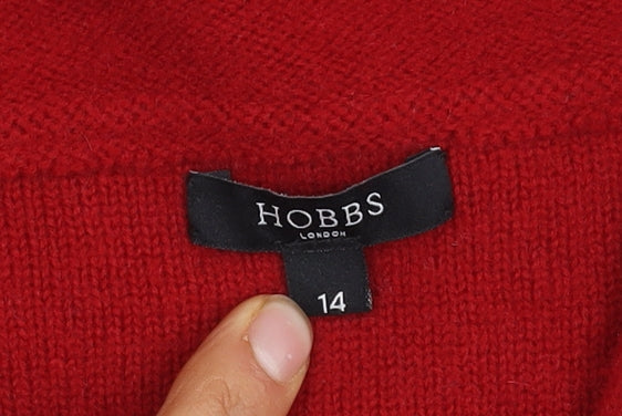 Hobbs Womens Red Wool Suit Jacket Size 14