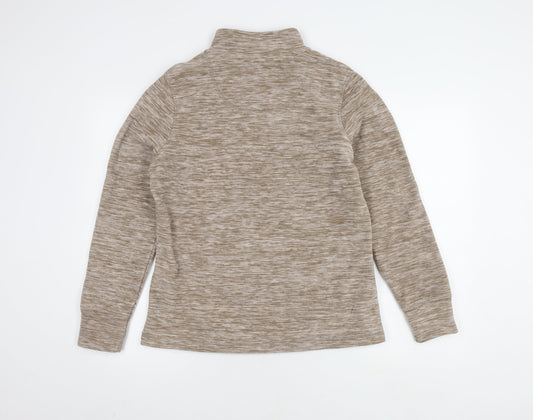 Weird Fish Women's Beige Zip Sweatshirt Size 12