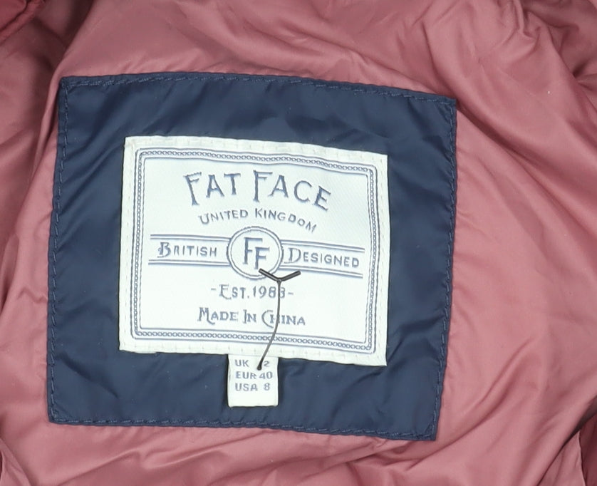 Fat Face Women's Quilted Red Jacket Size 2