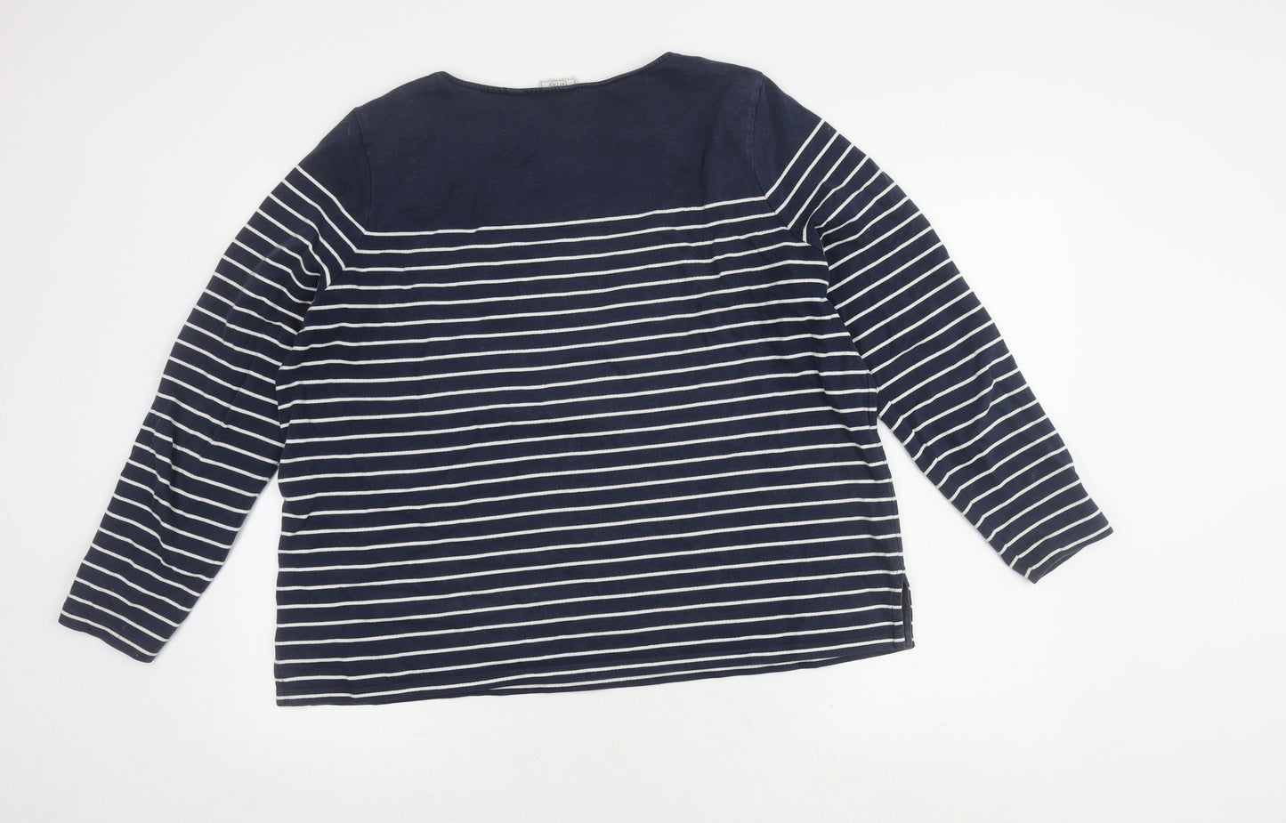 FatFace Womens Navy Striped Sweatshirt UK 18