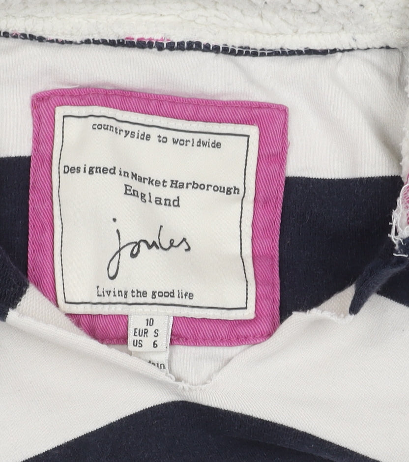 Joules Women's Multicoloured Striped Hoodie Size 10