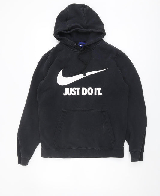 Unisex Adults UK S Regular Nike Black Pullover Hoodie