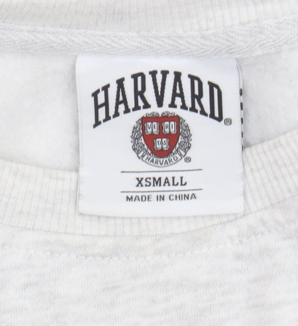 Harvard Women's White XS Pullover Sweatshirt