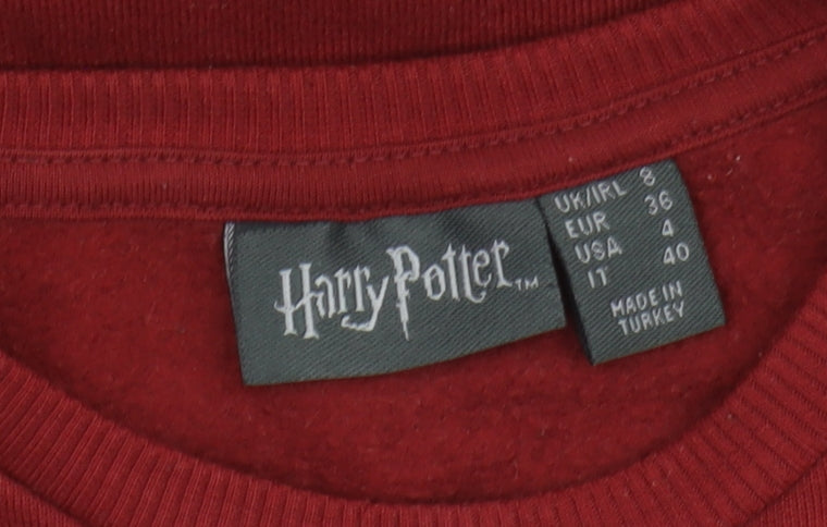 Harry Potter Women's Red Pullover Sweatshirt Size 8