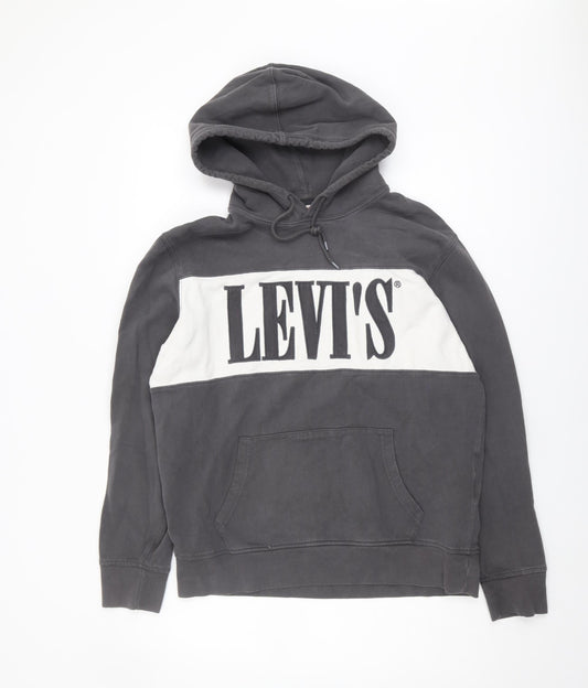 Levi's Men's Grey Pullover Hoodie, M, Casual Style