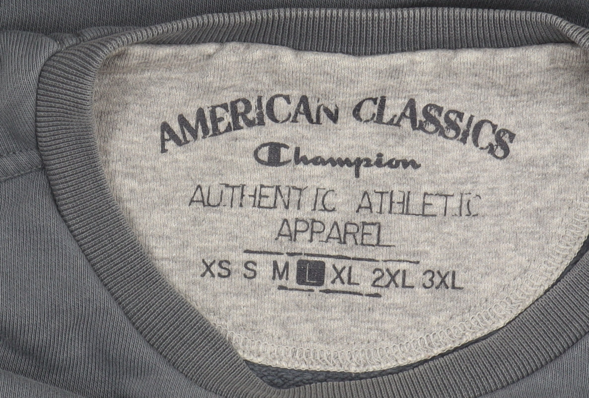 Champion Men's Blue Pullover Sweatshirt - Size L