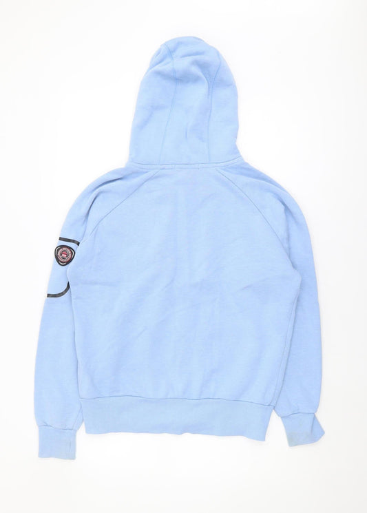 Geographical Norway Blue Unisex Hoodie, Zip Up, Cotton Blend