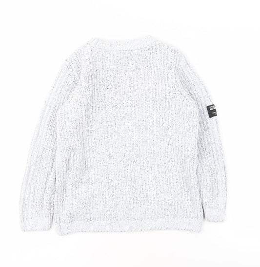 Next Boys Grey Chunky-Knit Pullover Jumper, Size 8 Years