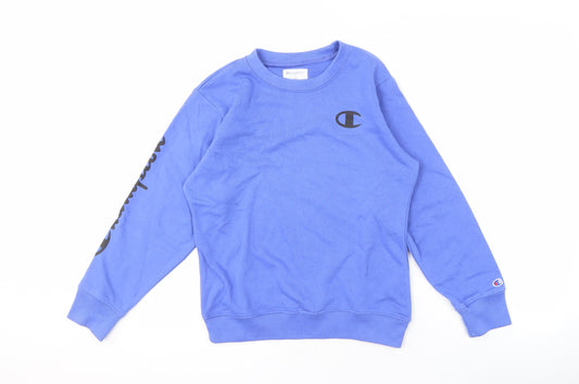 Champion Unisex Blue Logo Sweatshirt Pullover M Casual