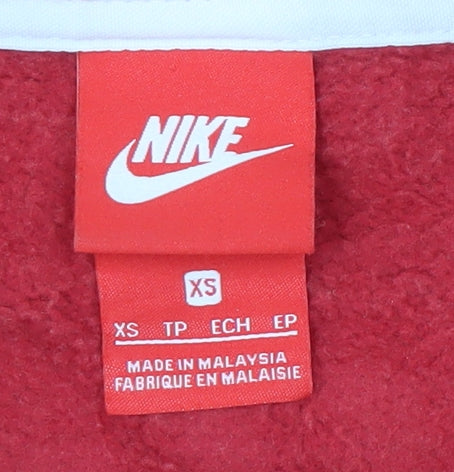 Nike Unisex Red XS Pullover Hoodie with Logo