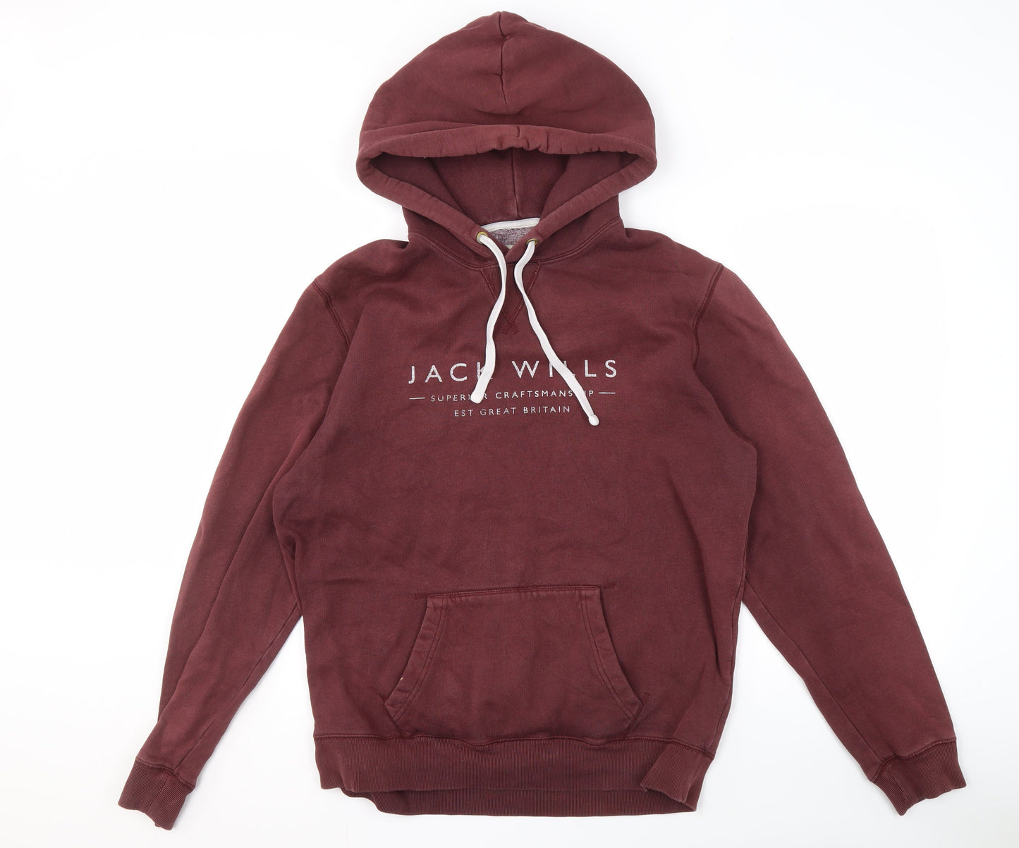 Jack Wills Men's Red L Hoodie, Pullover, Logo Accented