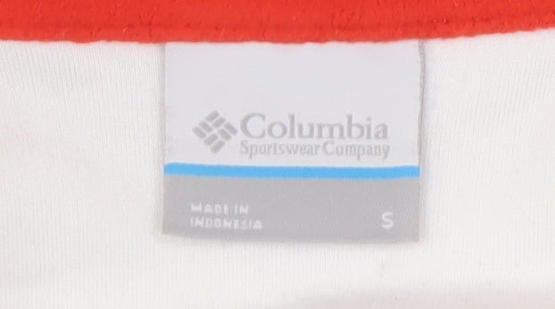 Columbia Women's White/Blue Fleece Hoodie - Size S, 1/4 Zip