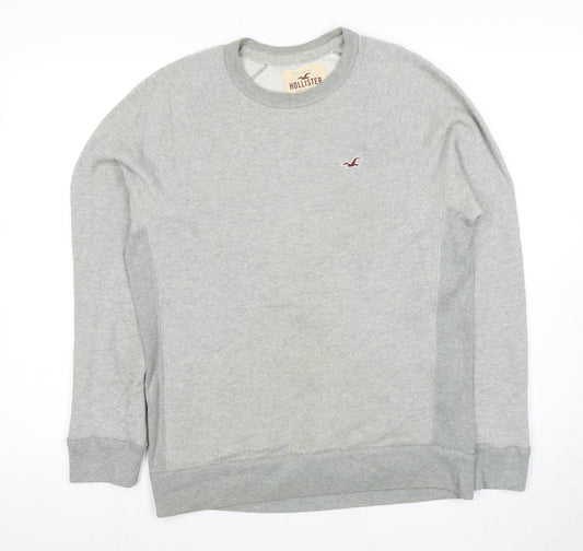 Hollister Men’s Grey Pullover Sweatshirt Size S