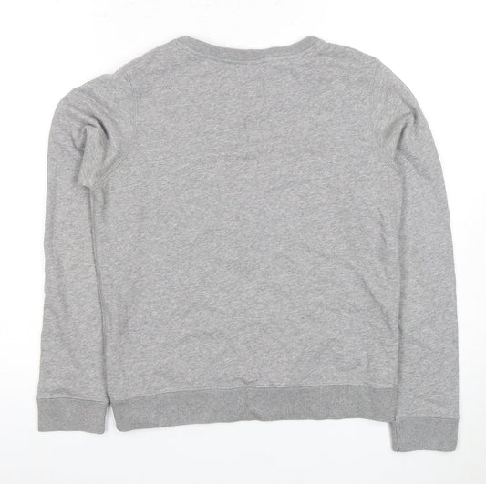 Jack Wills Women's Grey Logo Sweatshirt Size 8
