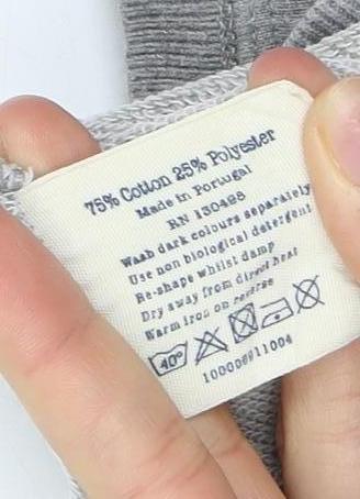 Jack Wills Women's Grey Logo Sweatshirt Size 8