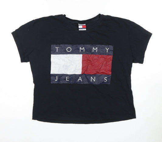 Tommy Jeans Black Unisex Medium Cotton T-Shirt