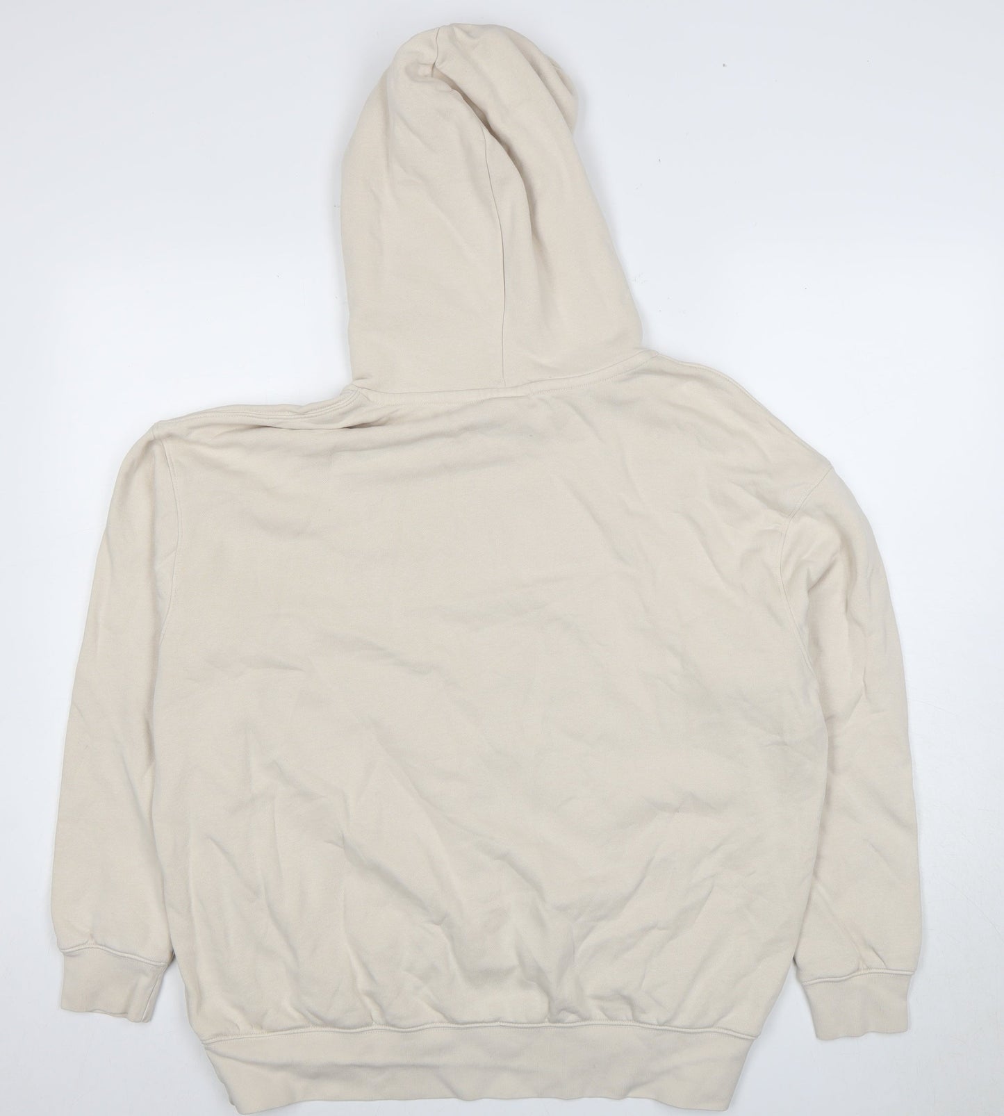 Nike Beige Unisex Hoodie M - Casual Logo Pullover