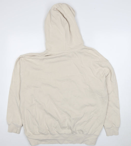 Nike Beige Unisex Hoodie M - Casual Logo Pullover