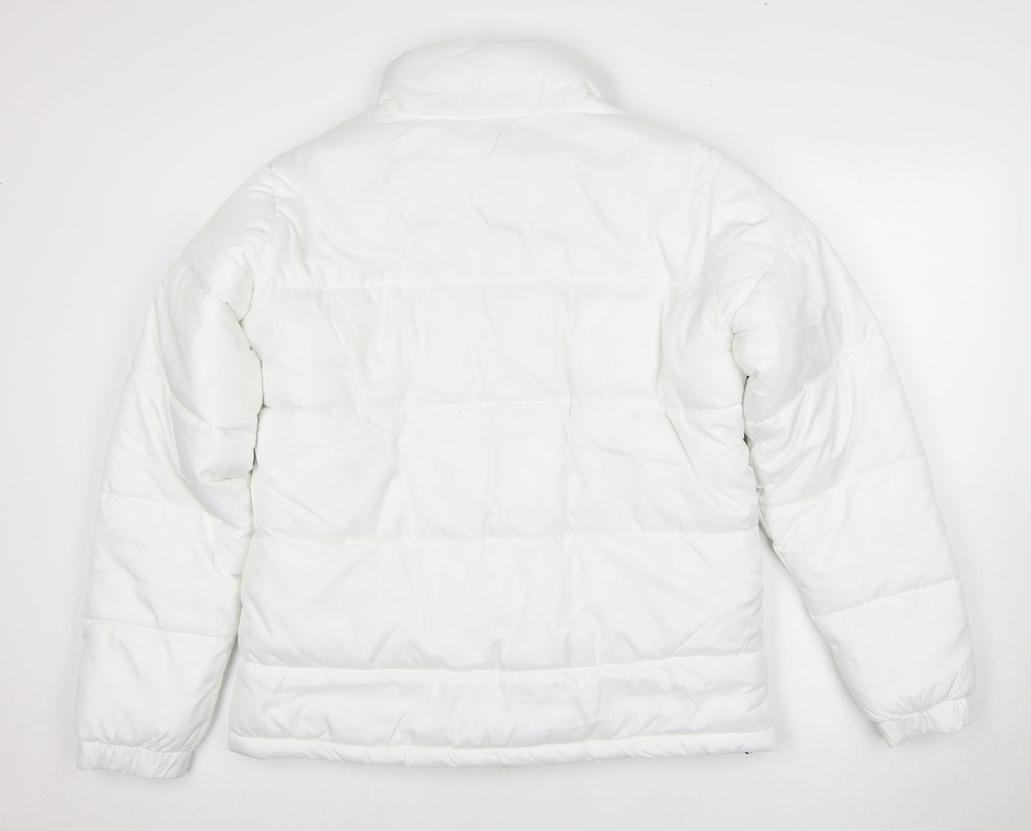 Kappa Unisex White Puffer Jacket L Full Zip Winter