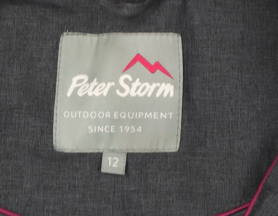 Peter Storm Women's Black Anorak Coat Size 12