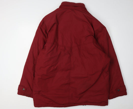 St Michael Men's Red XL Basic Jacket with Pockets