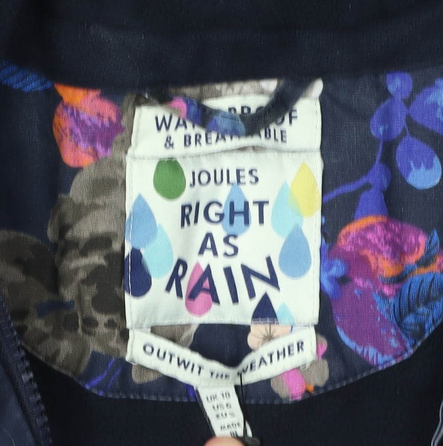 Joules Women's Multicoloured Floral Rain Coat Size 10