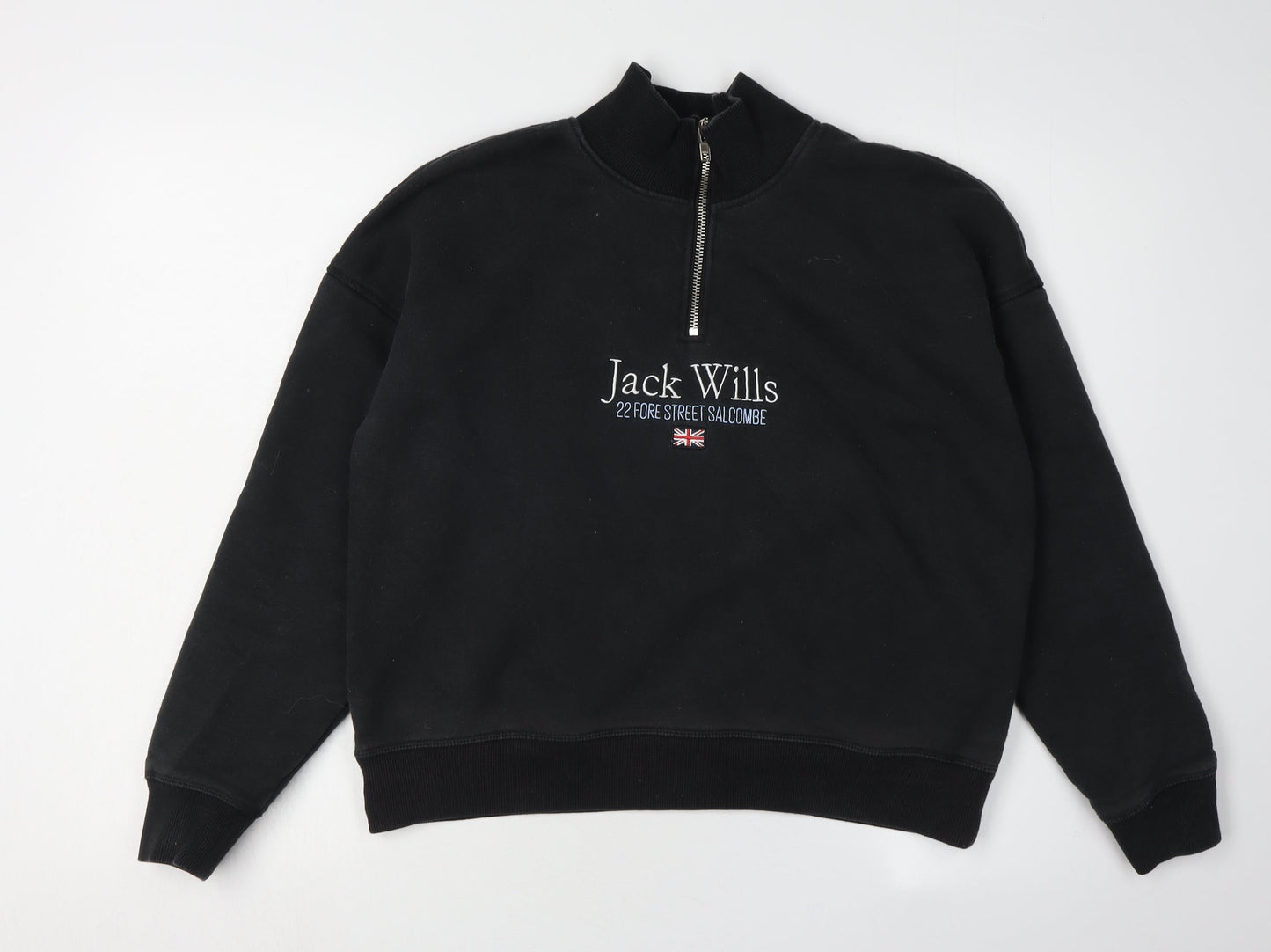 Jack Wills Women's Black Pullover Sweatshirt, Size 10