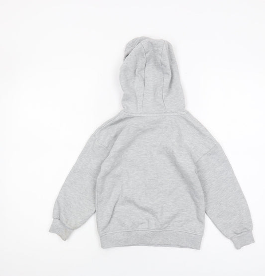 Disney Girls Grey Hoodie, Stitch, 5-6 Years, Casual Comfort
