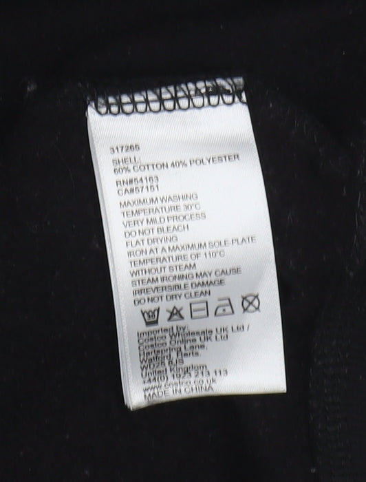 DKNY Women's Black Pullover Hoodie, Size L, Cotton Blend