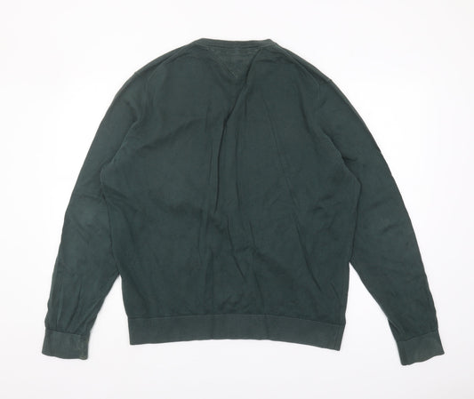 Tommy Hilfiger Men’s Green XL Cotton Pullover Jumper