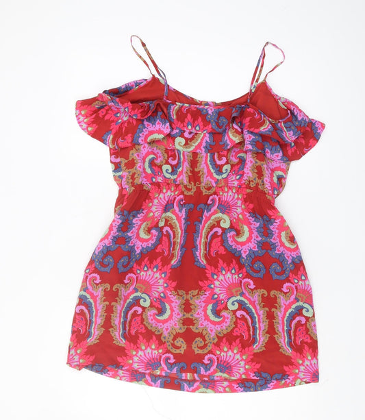 Tibi Women's Multicoloured Silk Mini Dress Size 10