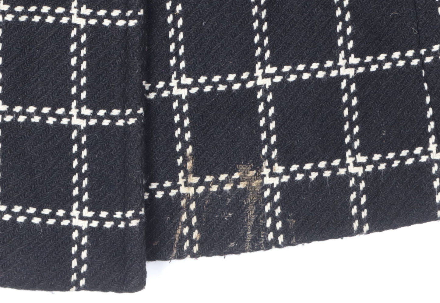 Marks and Spencer Women's Black Check Trench Coat Size 10