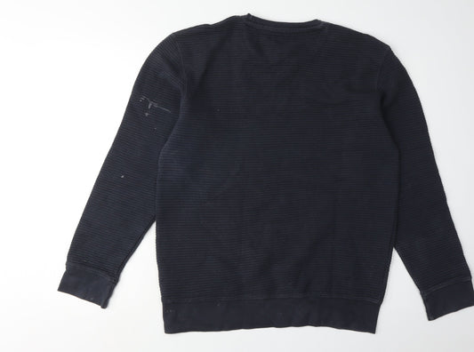 Next Men's Black Medium Pullover Sweatshirt