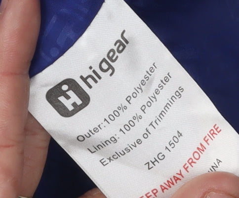 Hi Gear Women's Blue Rain Coat, Size 10, Hooded Waterproof