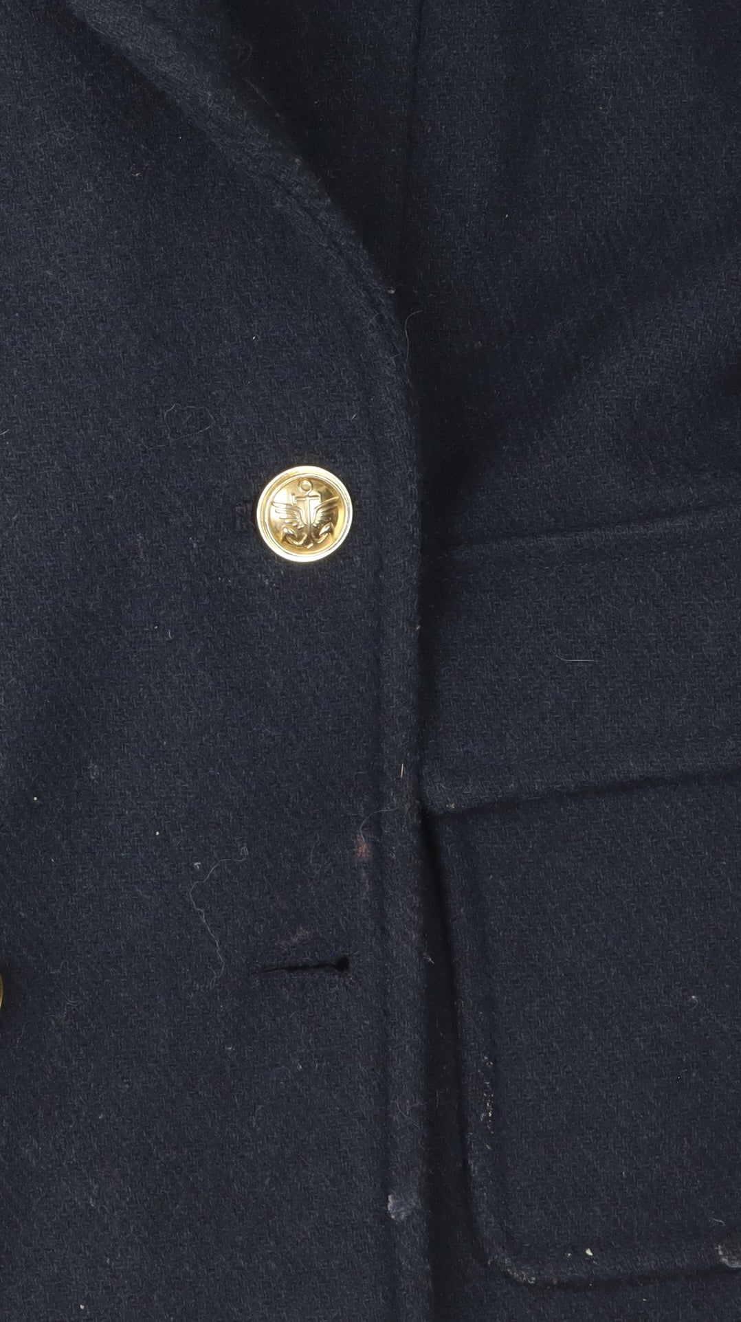 Additional view of Zara girls’ navy blue wool blend pea coat, size 6