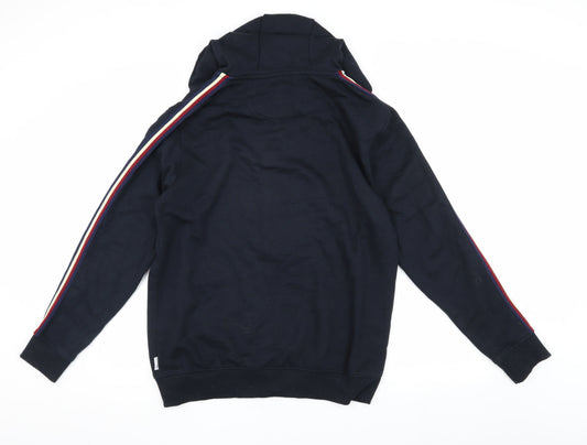 Burton Menswear Men's Black Hooded Bomber Jacket M